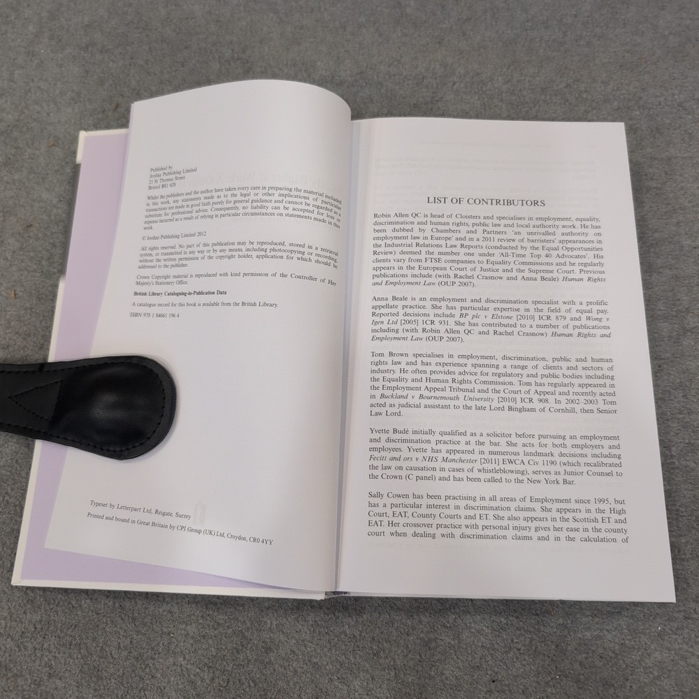 Family Rights At Work Guide to Employment Law Robin Allen Rachel Crasnow Jordans - Picture 3 of 3